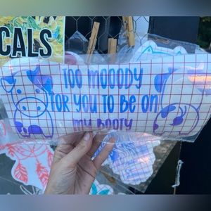 Too moody holographic car decal